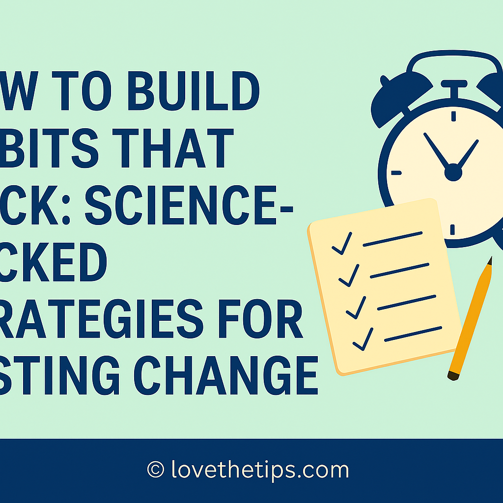 How to Build Habits That Stick: Science-Backed Strategies for Lasting Change habits that sticks